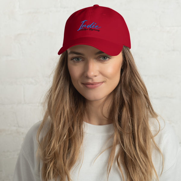 classic dad hat cranberry front b