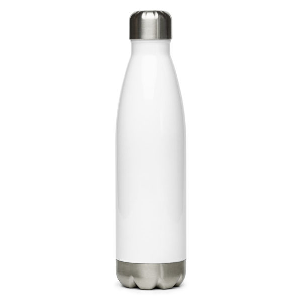 stainless steel water bottle white oz back fa