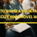 WRITE A BOOK FASTER